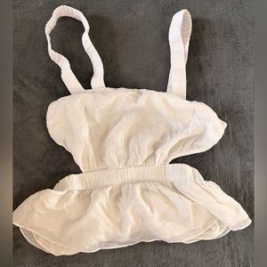 Abercrombie & Fitch White Women's Open Back Tank Top